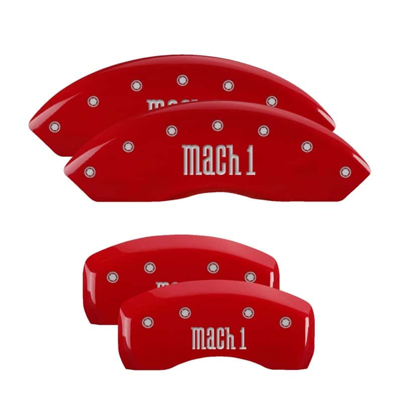 MGP — MGP 4 Caliper Covers Engraved Front & Rear Mach 1 Red finish silver ch
Caliper Covers - view 1