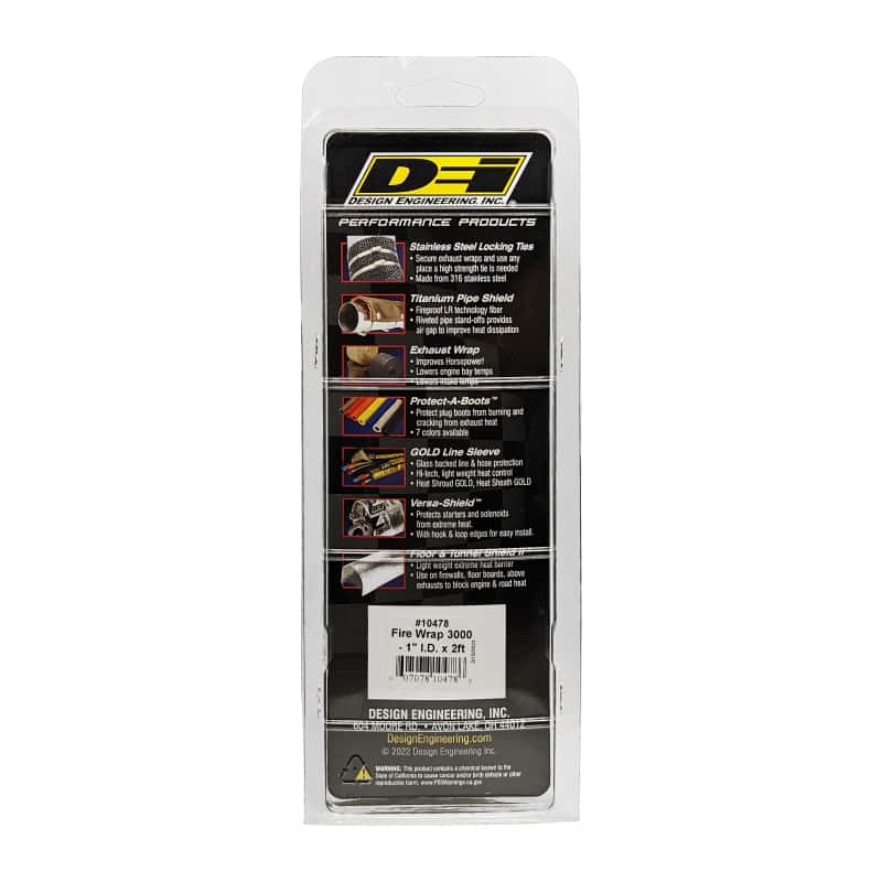 DEI — DEI Fire Wrap 3000 1in I.D. x 2ft
Heat Shield Sleeve - view 6