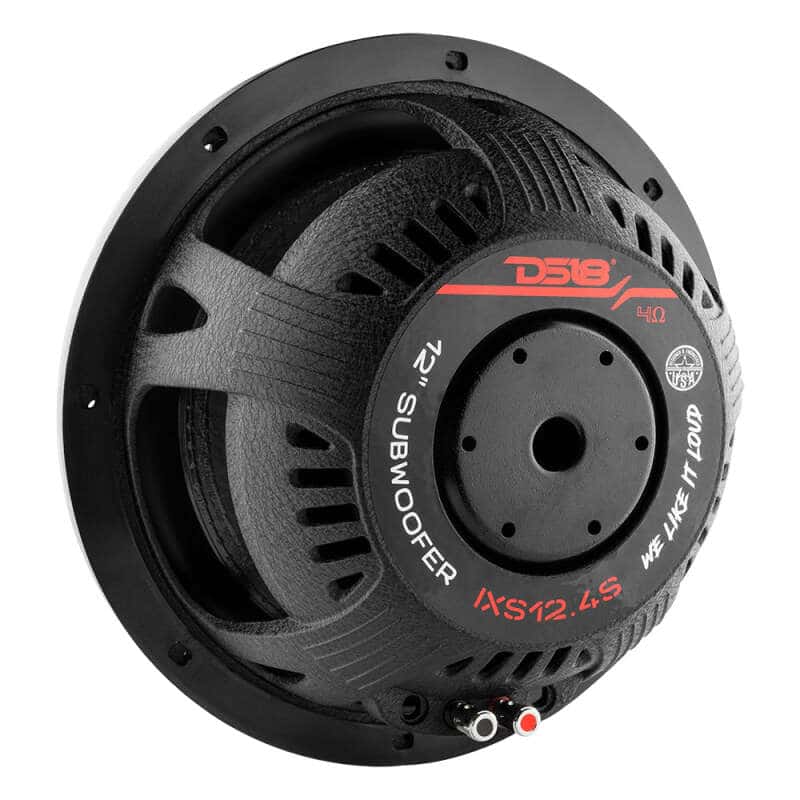 DS18 — DS18 12in 800 Watts RMS 4 ohm SVC Shallow Mount Fiber Glass Subwoofer IXS Series - view 2
