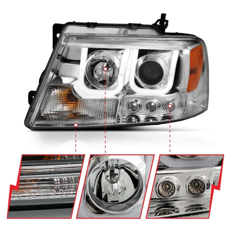 ANZO — ANZO 2004-2008 Ford F-150 Projector Headlights w/ U-Bar Chrome
Head Light Set
HdLtSet - view 4
