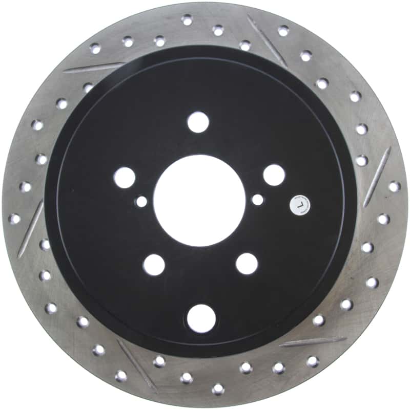 Stoptech — StopTech 08-10 Impreza WRX (Exc STi)/08-10 Impreza Coupe/Sedan Slotted & Drilled Left Rear Rotor
Disc Brake Rotor
Slot/Drill Rotor - view 8