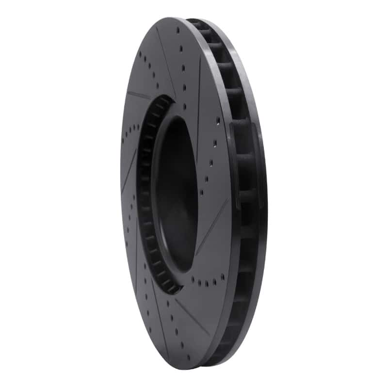 R1 Concepts — R1 10-12 Land Rover Range Rover Front Left Drilled & Slotted Black Brake Rotor
R1 Brake Rotor Drill - view 4
