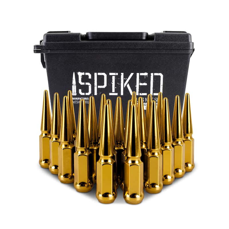 Mishimoto — Mishimoto Steel Spiked Lug Nuts M12x1.5 20pc Set - Gold
Spiked Lug Nuts - view 4