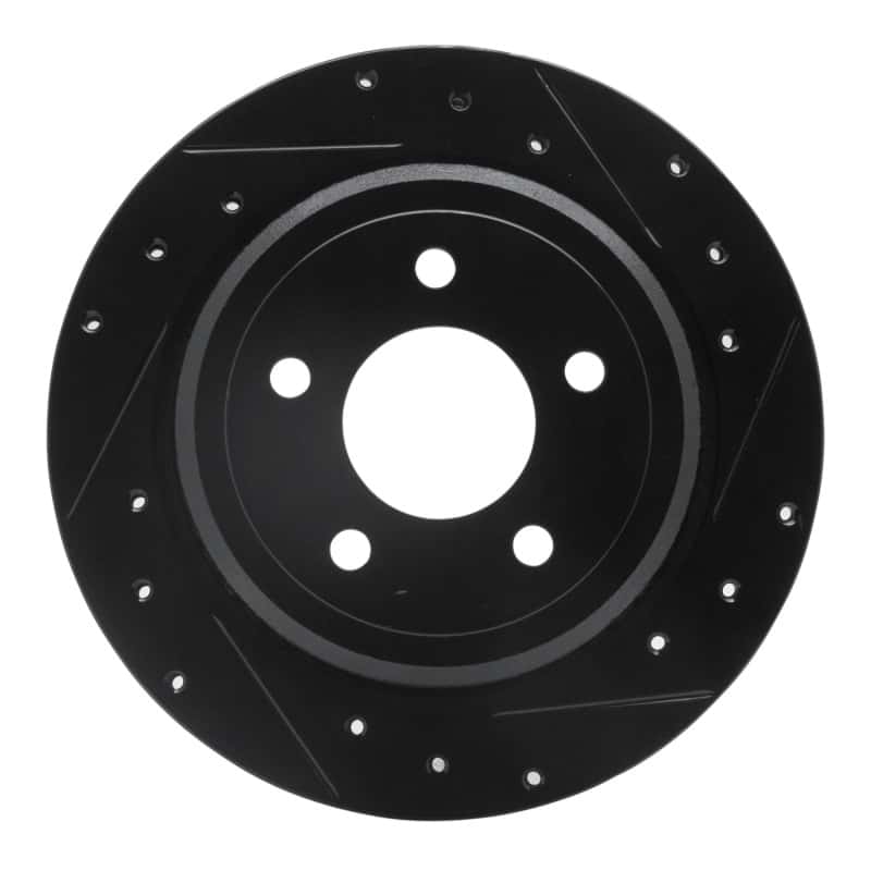 R1 Concepts — R1 03-11 Ford Crown Victoria Rear Right Drilled & Slotted Black Brake Rotor
R1 Brake Rotor Drill - view 1
