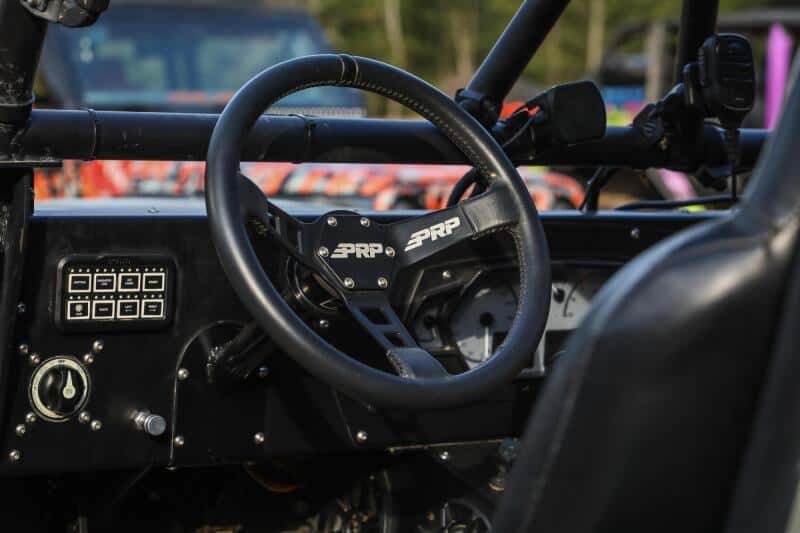 PRP Seats — PRP Deep Dish Leather Steering Wheel- Black - view 4