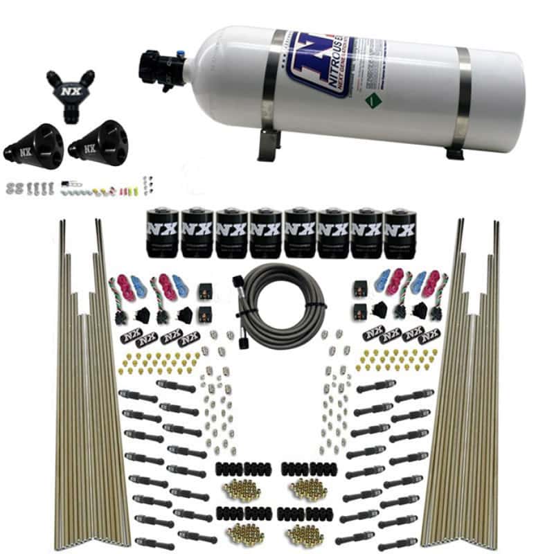 Nitrous Express — Nitrous Express 8 Cyl Dry Direct Port Four Stage 8 Solenoids Nitrous Kit (200-600HP) w/15lb Bottle
Injection System Kit
N2OSys - view 3