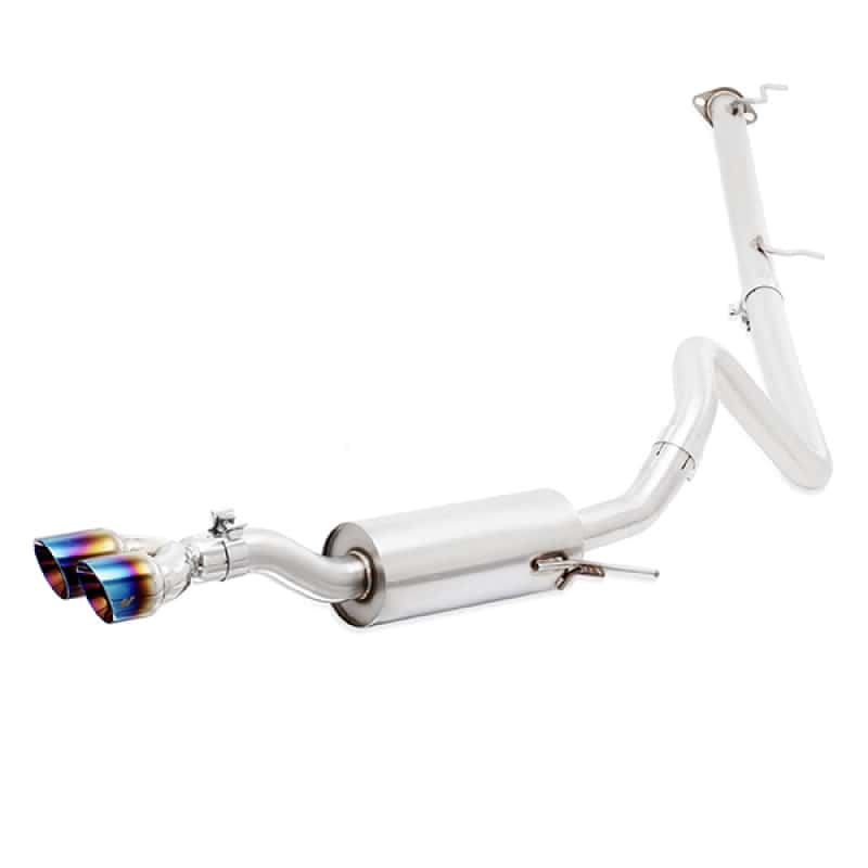 Mishimoto — Mishimoto 14-16 Ford Fiesta ST 1.6L 2.5in Stainless Steel Cat-Back Exhaust w/ Burnt Ti Tips - view 2