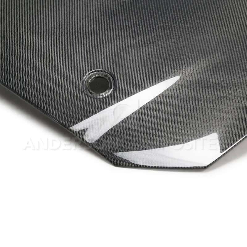 Anderson Composites — Anderson Composites 2020 Mustang Shelby GT500 Double Sided Carbon Fiber Hood - view 4