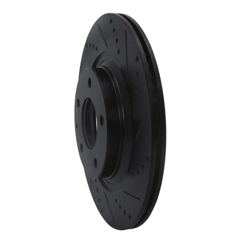 R1 Concepts — R1 04-11 Mazda RX-8 Rear Right Drilled & Slotted Black Brake Rotor
R1 Brake Rotor Drill - view 2