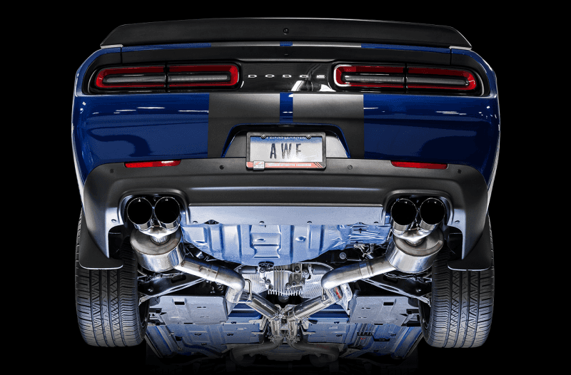 AWE Tuning — AWE Tuning 2015+ Dodge Challenger 6.4L/6.2L Non-Resonated Touring Edition Exhaust - Quad Black Tips
Touring Exhaust - view 3
