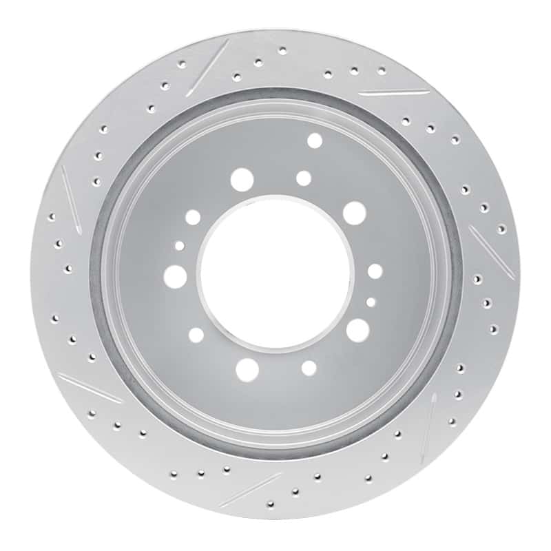 R1 Concepts — R1 07-22 Lexus Lx570 Rear Right Drilled & Slotted Geo-Carbon Rotor - view 5