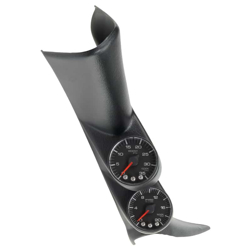 AutoMeter — Autometer Diesel Gauge Kit A-Pillar w/ Speaker 01-07 GM Boost/EGT 60psi/2000 degree F Black Spek-Pro
2 GA KIT GM DSL TRK - view 1