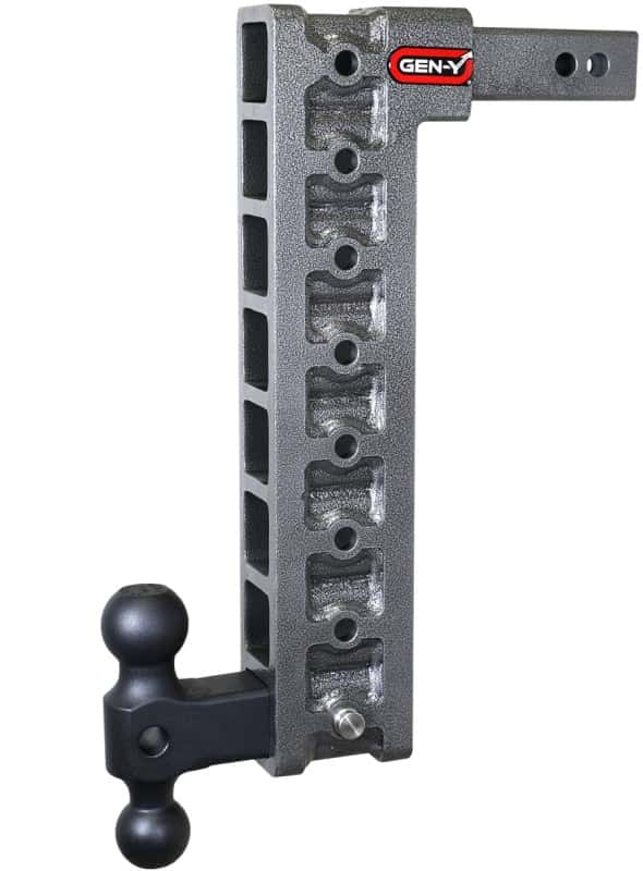 GEN-Y Hitch — Gen-Y Mega Duty 2in Shank 17.5in Drop 10K Hitch w/GH-031 Dual-Ball w/GH-0100 Stabilizer Kit
Drop Hitch - view 2