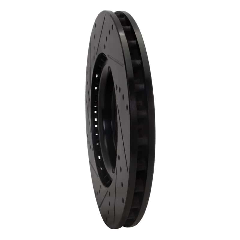 R1 Concepts — R1 08-15 Mitsubishi Lancer Front Right Drilled & Slotted Black Brake Rotor
R1 Brake Rotor Drill - view 4