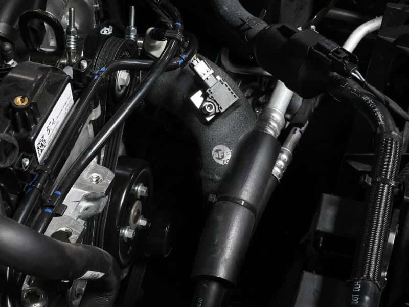 aFe — aFe Power 21-22 Ford Bronco L4-2.3L (t) BladeRunner 3in Aluminum Cold Charge Pipe Black
Cold Charge Pipe - view 6