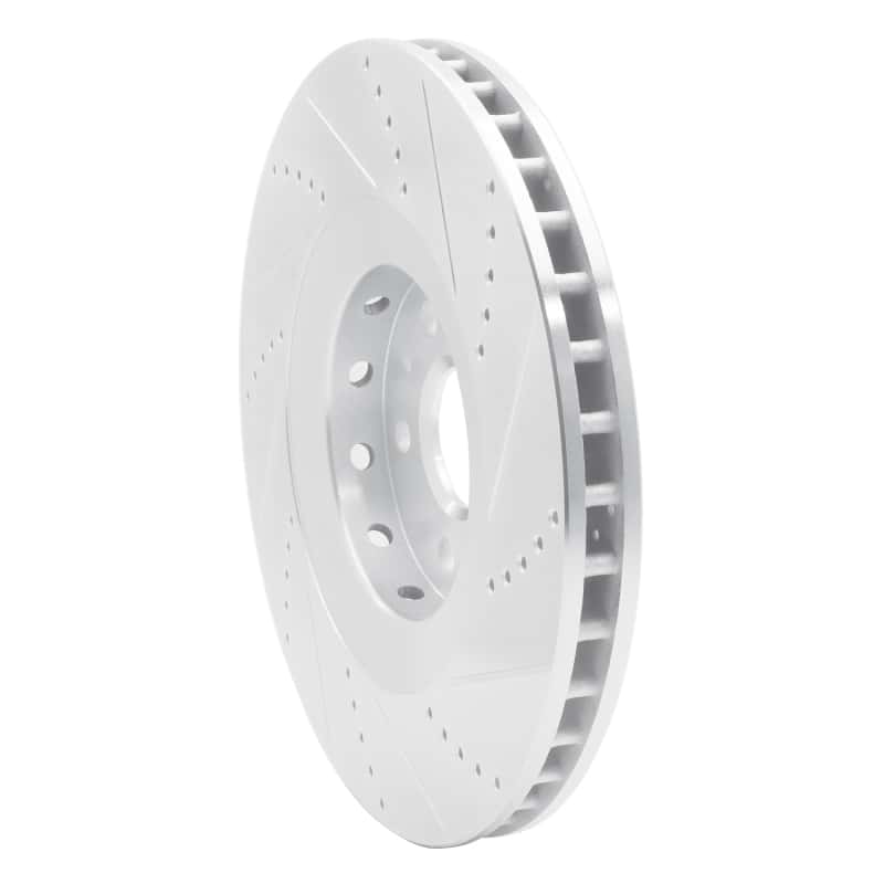 R1 Concepts — R1 2009-2015 Cadillac CTS Front Left Drilled & Slotted Silver Brake Rotor
R1 Brake Rotor Drill - view 4