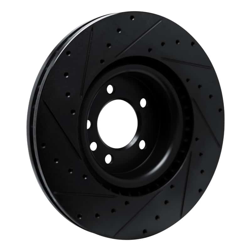 R1 Concepts — R1 18-24 Land Rover Discovery Front Left Drilled & Slotted Black Brake Rotor
R1 Brake Rotor Drill - view 4