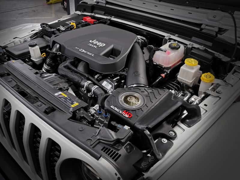 aFe — aFe 20-21 Jeep Wrangler (JL) V6-3.0L (td) Momentum HD Cold Air Intake System w/ Pro GUARD 7 Media
Momentum HD Intake - view 9