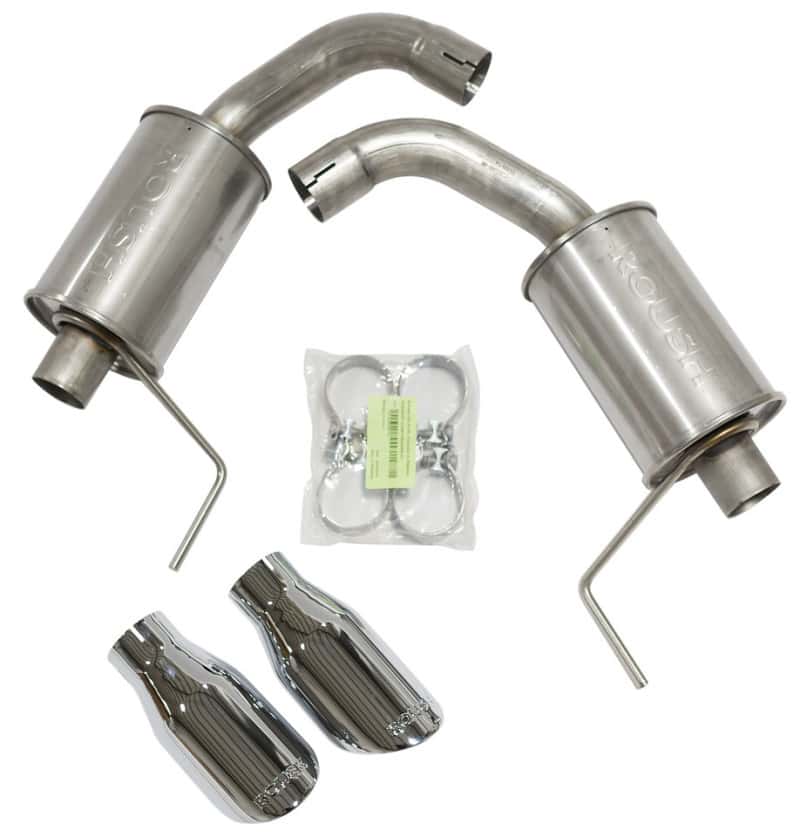 Roush — Roush 2015-2017 & 2024 Ford Mustang 5.0L V8 Exhaust Kit w/ Round Tips (304SS) - view 1