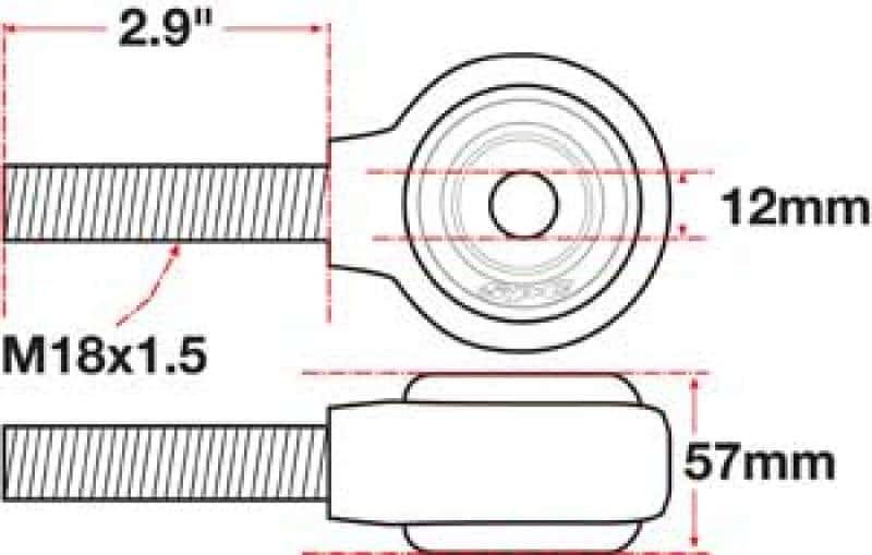 SPC Performance — SPC Performance xAxis Rod End Ball Joint
CROSSAXIS ROD END
XAXIS JOINT - view 3