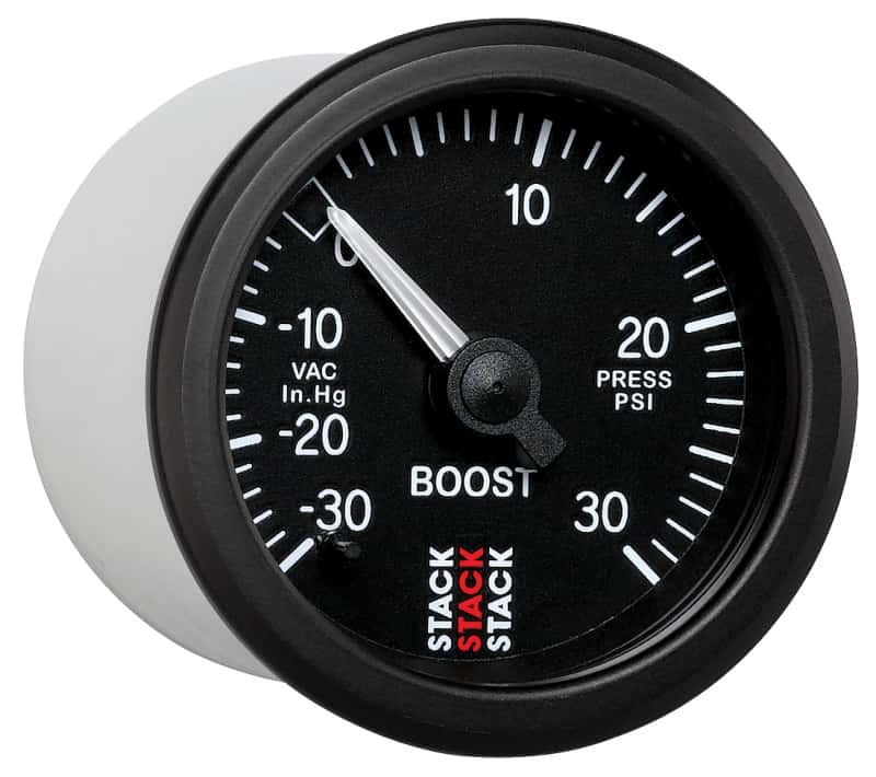 AutoMeter — Autometer 52mm Stack Instruments -30INHG to +30PSI Mechanical Boost Gauge - Black
Ga Bst Mech Bk 30psi - view 5