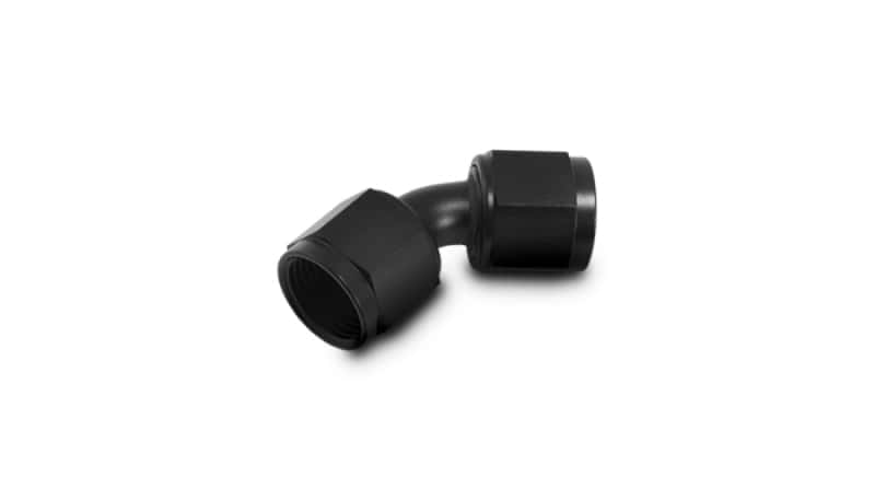 Vibrant — Vibrant -6AN X -6AN Female Flare Swivel 45 Deg Fitting ( AN To AN ) -Anodized Black Only
6AN45DegFMUnionAdptr
-6ANFemale45DegUnion
AN Fitting - view 3