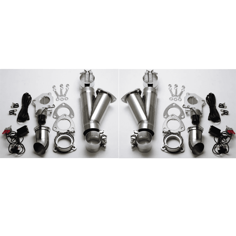 Granatelli Motor Sports — Granatelli 2.25in Alum Mild Steel Electronic Dual Slip Fit Exhaust Cutout w/Band Clamps
Exhaust Cut-Out - view 2