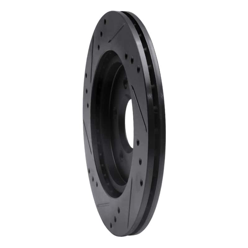 R1 Concepts — R1 00-06 Ford Thunderbird Rear Right Drilled & Slotted Black Brake Rotor
R1 Brake Rotor Drill - view 4