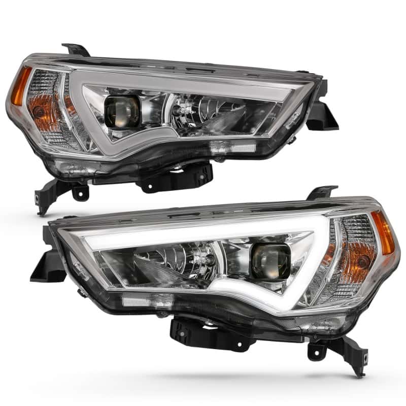 ANZO — ANZO 14-18 Toyota 4 Runner Plank Style Projector Headlights Chrome w/ Amber
Projector Headlights
Head Light Set - view 3