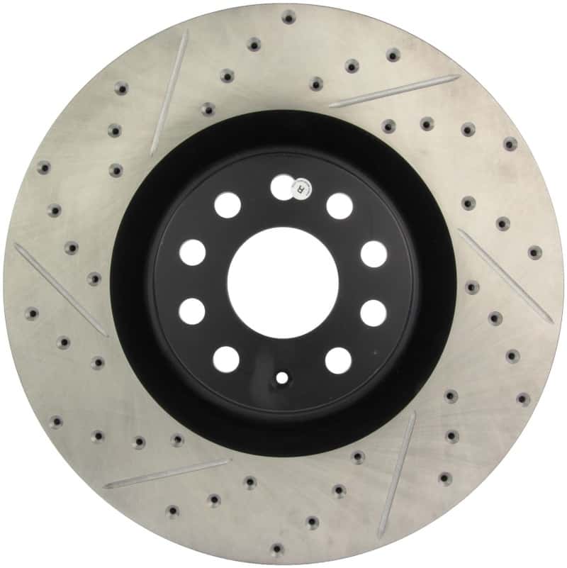 Stoptech — StopTech 09 VW Passat CC / 06-09 Passat Slotted & Drilled Right Front Rotor
Slot/Drill Rotor - view 1