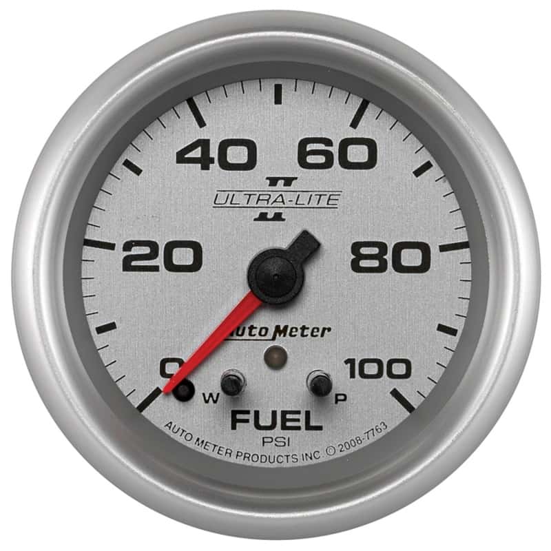 AutoMeter — Autometer Ultra-Lite II 2 5/8in 0-100 PSI Full Sweep Electronic Fuel Pressure Gauge
2-5/8" FUEL PRESS, 0 - view 1