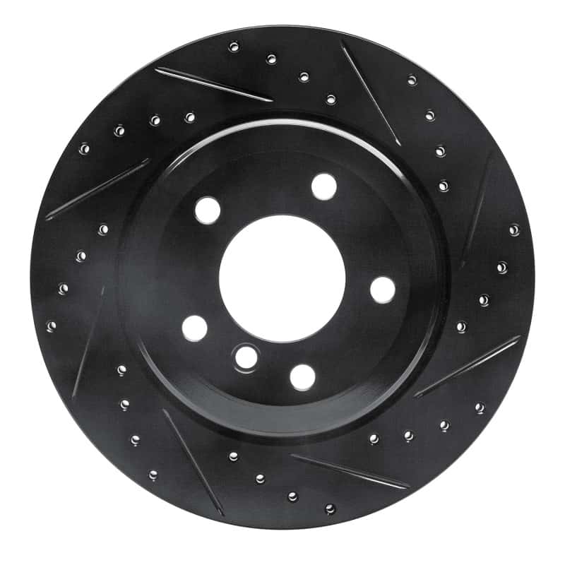 R1 Concepts — R1 04-10 BMW 530I Rear Right Drilled & Slotted Black Brake Rotor
R1 Brake Rotor Drill - view 1
