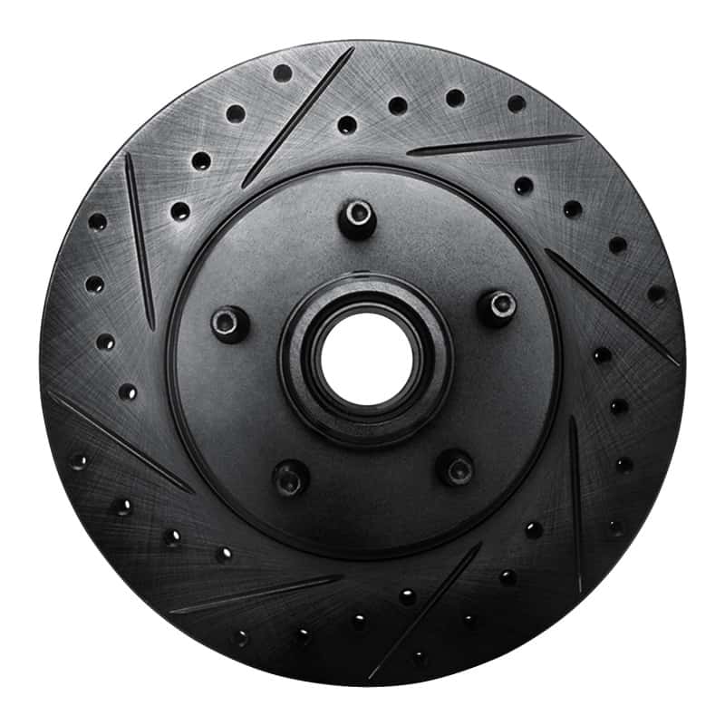 R1 Concepts — R1 95-11 Ford Explorer Front Left Drilled & Slotted Black Brake Rotor
R1 Brake Rotor Drill - view 1