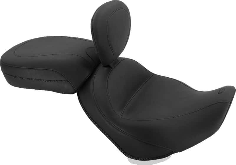 Mustang Motorcycle — Mustang 02-08 Triumph America,03-08 Speedmaster, Std Touring 2PC Seat w/Driver Backrest - Black - view 2