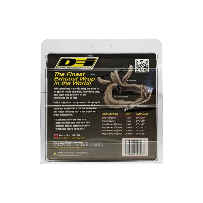DEI — DEI Exhaust Wrap 2in x 50ft - Titanium
Exhaust Wrap Kit - view 3