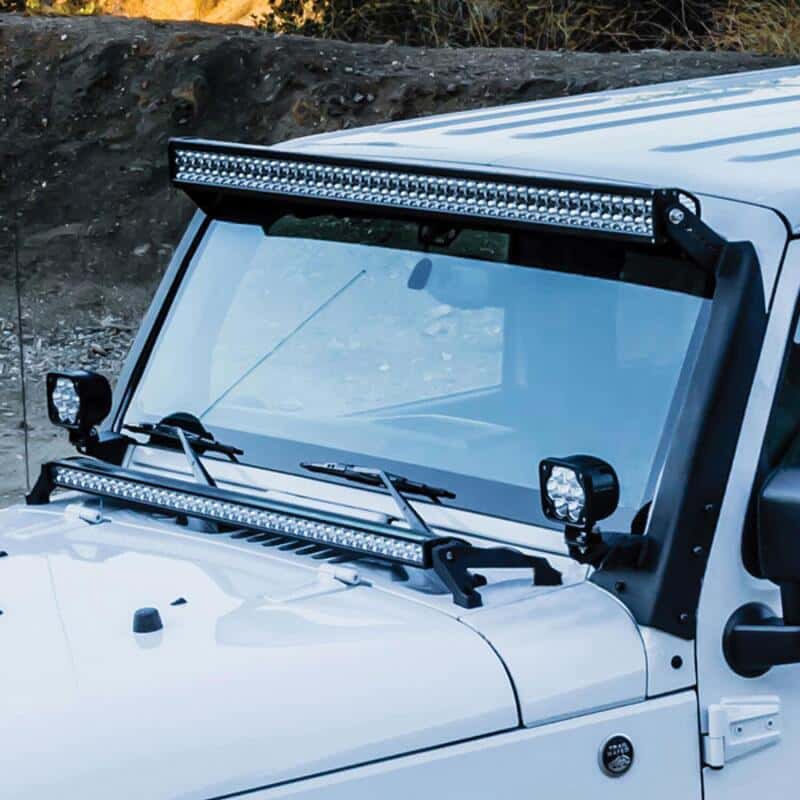 Westin — Westin/Snyper 07-17 Jeep Wrangler Snyper Pillar LED Light Mount - Textured Black
LED Light Bar Mount - view 3