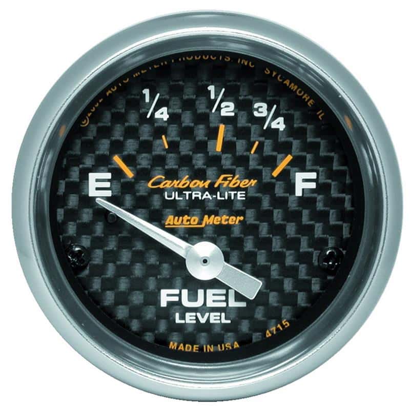 AutoMeter — Autometer Carbon Fiber 52mm 73E-10F Electronic Fuel Level Gauge
GA 2" FUEL 73-10 CF - view 1