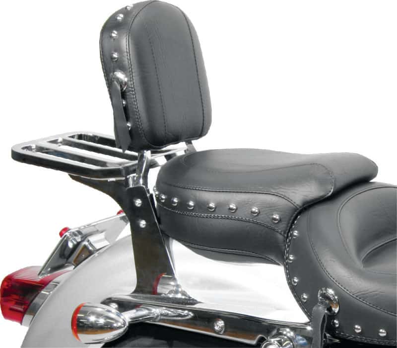 Mustang Motorcycle — Mustang Harley Sissy Bar Pad Low Medallion Style - Black - view 1