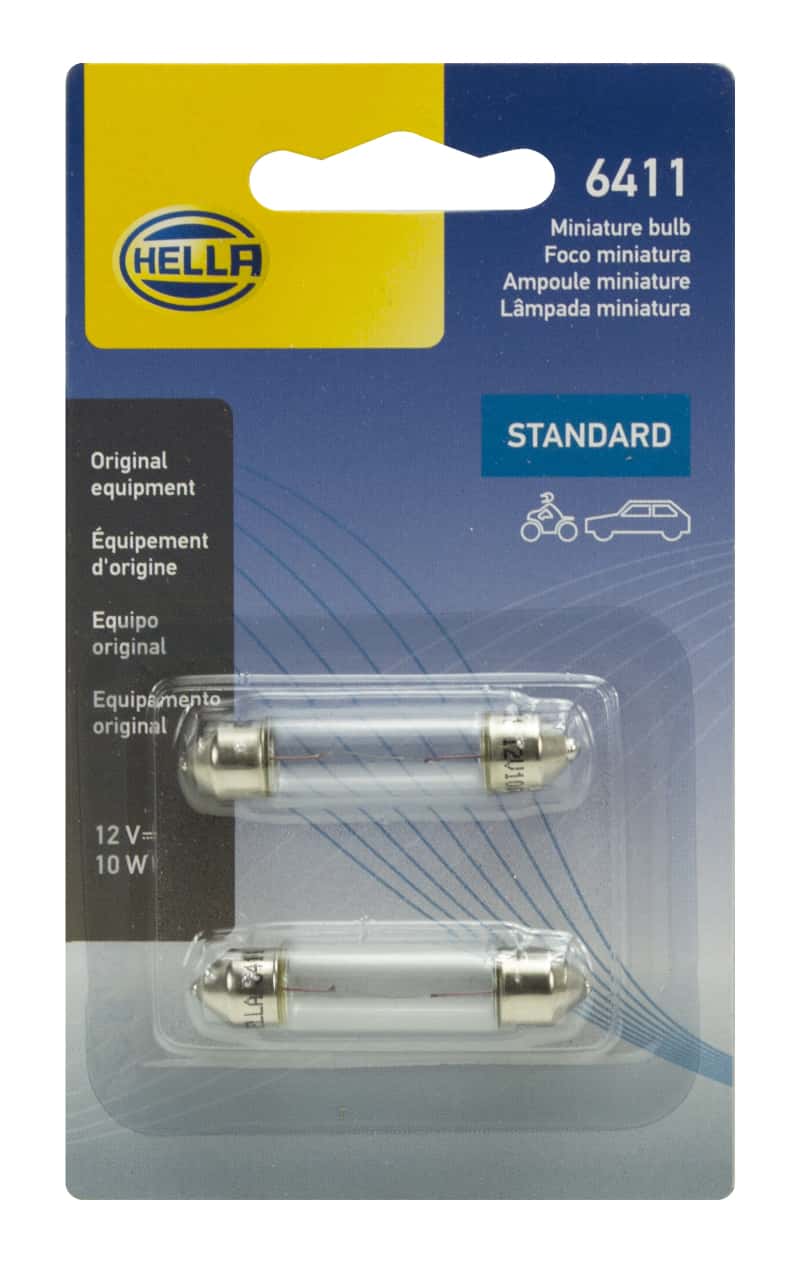 Hella — Hella Bulb 6411 12V 10W Sv858 T325 10X41(2)
6411TB Incan Bulb - view 4