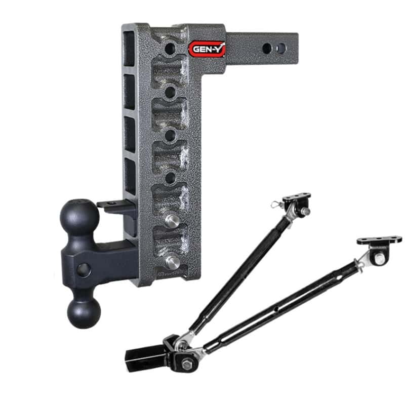 GEN-Y Hitch — Gen-Y Mega Duty 2in Shank 12.5in Drop 10K Hitch w/GH-031 Dual-Ball/GH-032 Pintle Lock
Drop Hitch - view 2