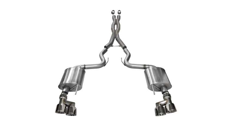CORSA Performance — Corsa 2015-2017 Ford Mustang GT 5.0 3in Cat Back Exhaust Polish Quad Tips (Sport)
Exhaust - view 2