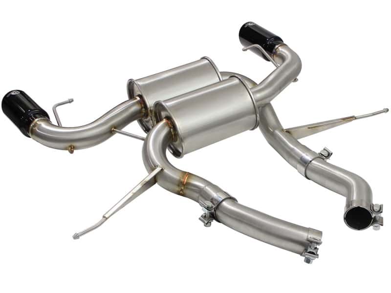 aFe — aFe MACHForce XP 2.5in Axle Back Stainless Exhaust w/ Black Tips 07-13 BMW 335i 3.0L L6 (E90/92) N55
Axle-Back Exhaust - view 3