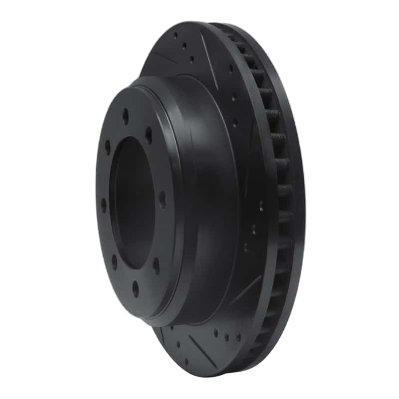 R1 Concepts — R1 08-25 Ford E-150 Rear Right Drilled & Slotted Black Brake Rotor
R1 Brake Rotor Drill - view 2