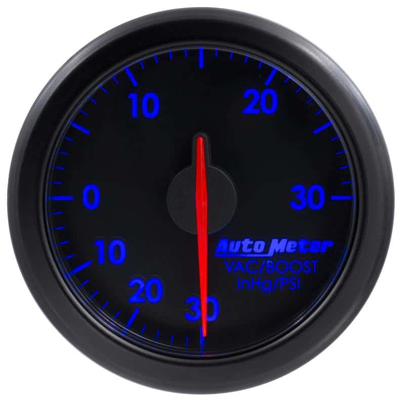 AutoMeter — Autometer Airdrive 2-1/6in Boost/Vac Gauge 30in HG/30 PSI - Black
GA 2" BST/V ARDRV BK - view 6