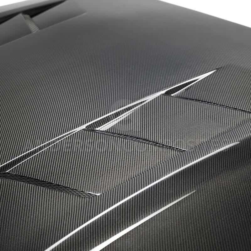 Anderson Composites — Anderson Composites 2018 Ford Mustang GT Type-SA Style Heat Extractor Double Sided Carbon Fiber Hood - view 4