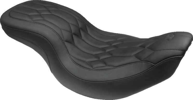 Mustang Motorcycle — Mustang 14-21 Indian Chieftain,Chief,Roadmaster,Vt Wide Tripper 1PC Seat w/Diamond Stitch - Black - view 2