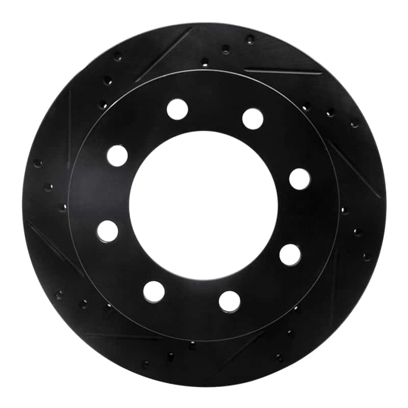 R1 Concepts — R1 00-02 Dodge Ram 3500 Front Left Drilled & Slotted Black Brake Rotor
R1 Brake Rotor Drill - view 1