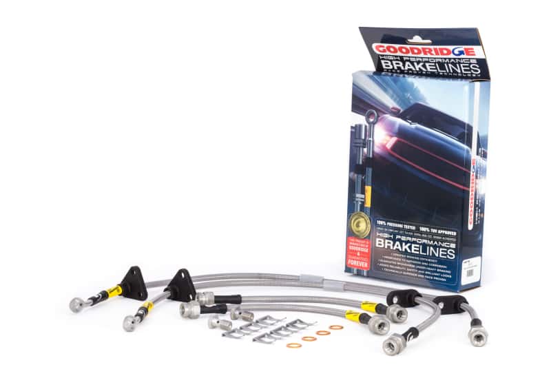 Goodridge — Goodridge 89-91 Honda Civic/CRX (w/Rear Drum) Stainless Steel Brake Line Kit
Brake Hose Kit - view 1