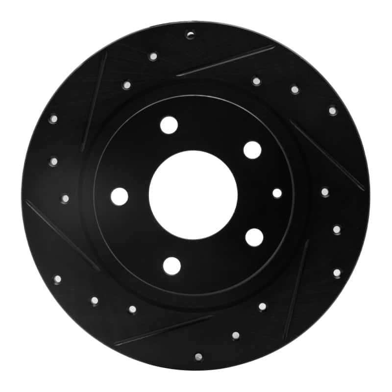 R1 Concepts — R1 14-21 Mazda 6 Rear Left Drilled & Slotted Black Brake Rotor
R1 Brake Rotor Drill - view 1
