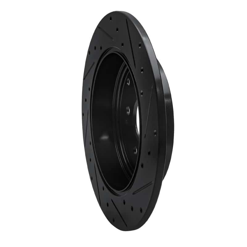 R1 Concepts — R1 06-14 Honda Ridgeline Rear Left Drilled & Slotted Black Brake Rotor
R1 Brake Rotor Drill - view 4